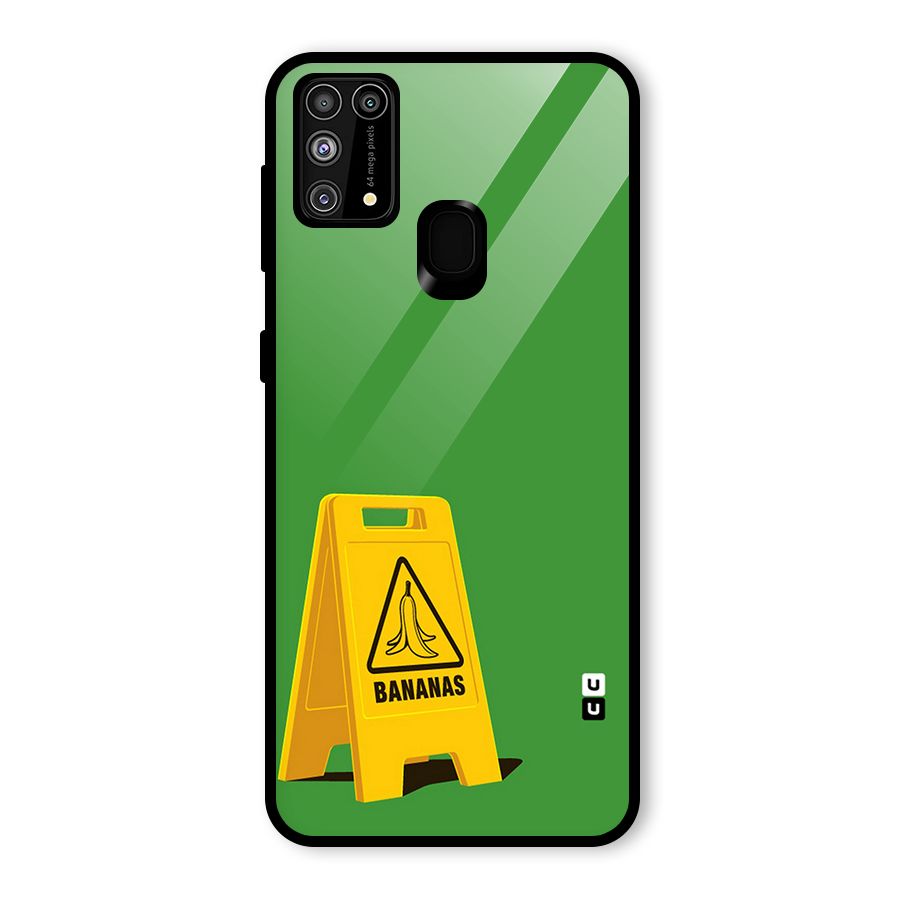 Simple Minimalist Bananas Glass Back Case for Galaxy F41