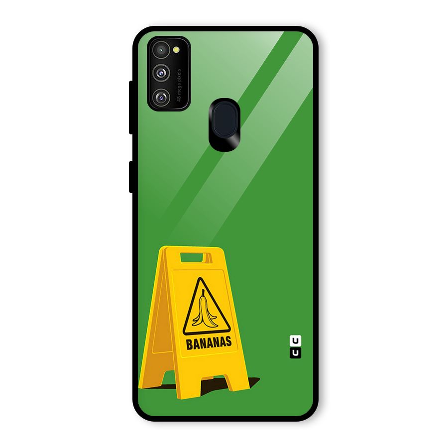 Simple Minimalist Bananas Glass Back Case for Galaxy M30s