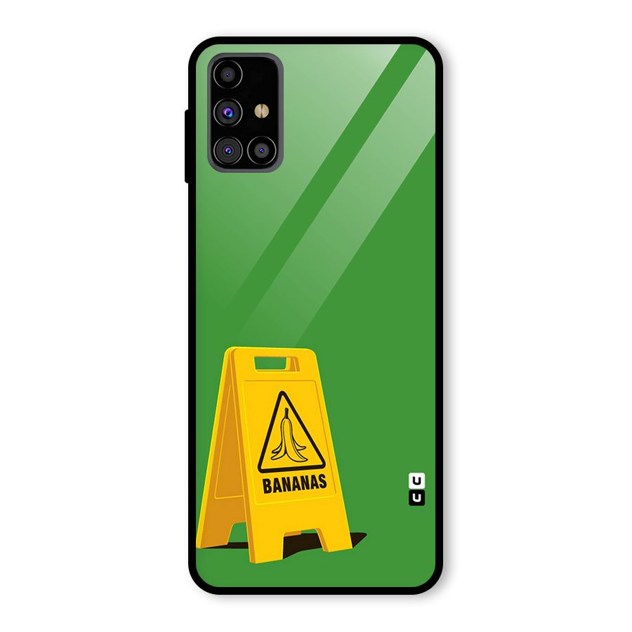 Simple Minimalist Bananas Glass Back Case for Galaxy M31s