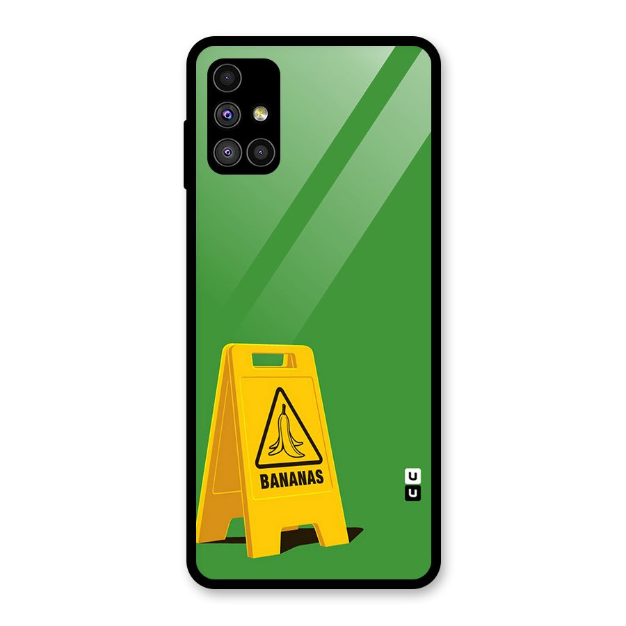 Simple Minimalist Bananas Glass Back Case for Galaxy M51