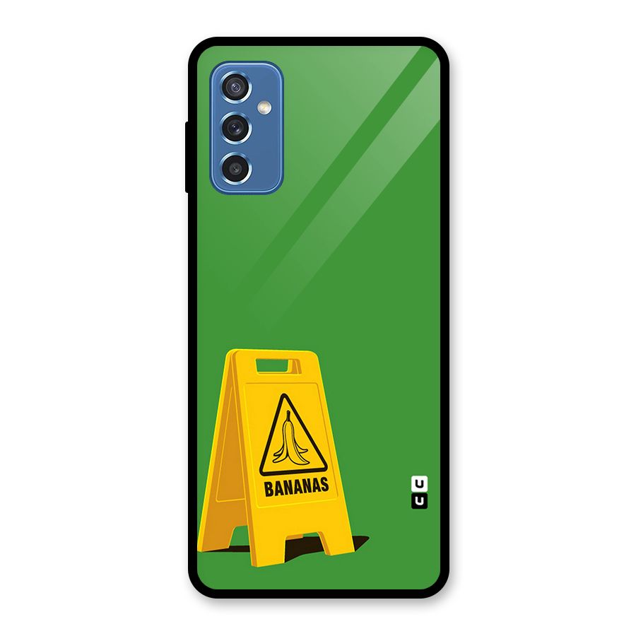 Simple Minimalist Bananas Glass Back Case for Galaxy M52 5G