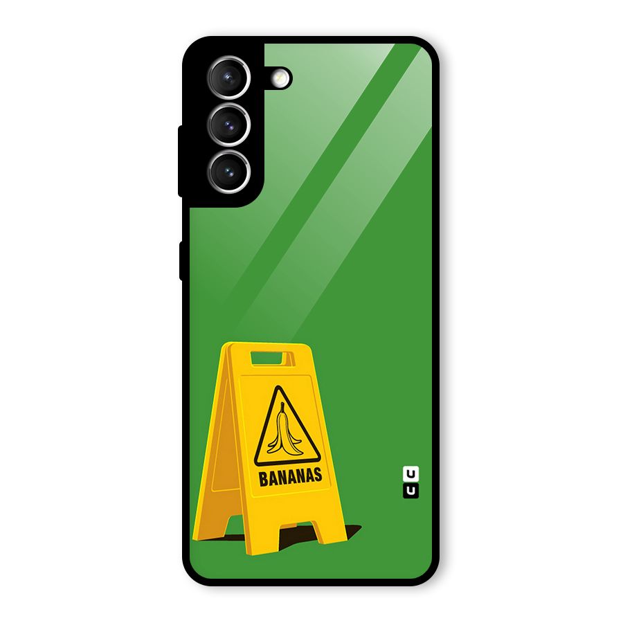 Simple Minimalist Bananas Glass Back Case for Galaxy S21 5G