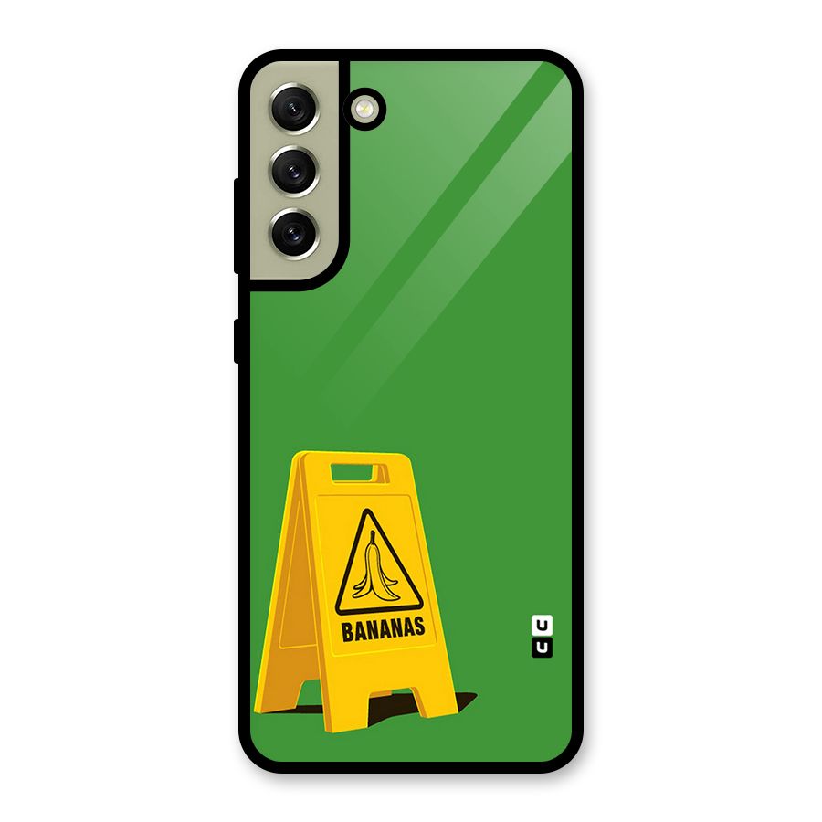 Simple Minimalist Bananas Glass Back Case for Galaxy S21 FE 5G
