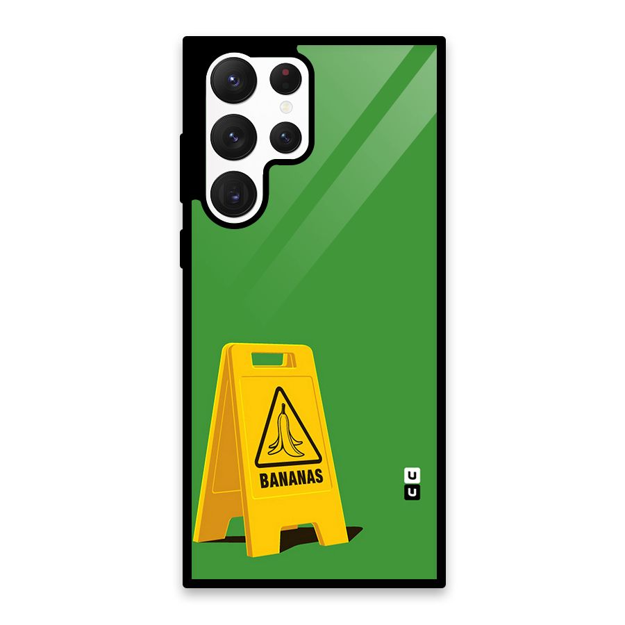 Simple Minimalist Bananas Glass Back Case for Galaxy S22 Ultra 5G