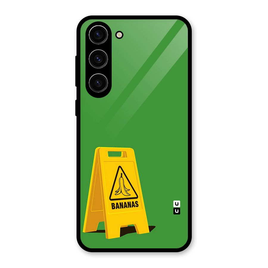 Simple Minimalist Bananas Glass Back Case for Galaxy S23 Plus