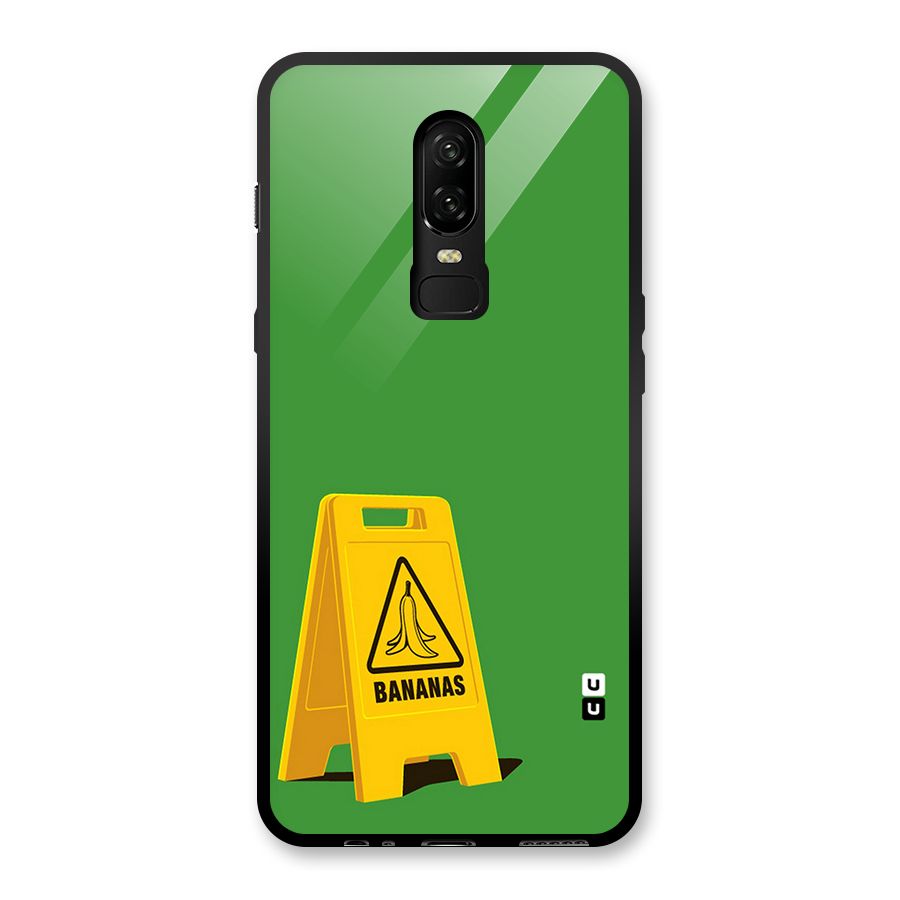 Simple Minimalist Bananas Glass Back Case for OnePlus 6