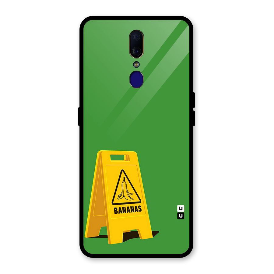 Simple Minimalist Bananas Glass Back Case for Oppo F11