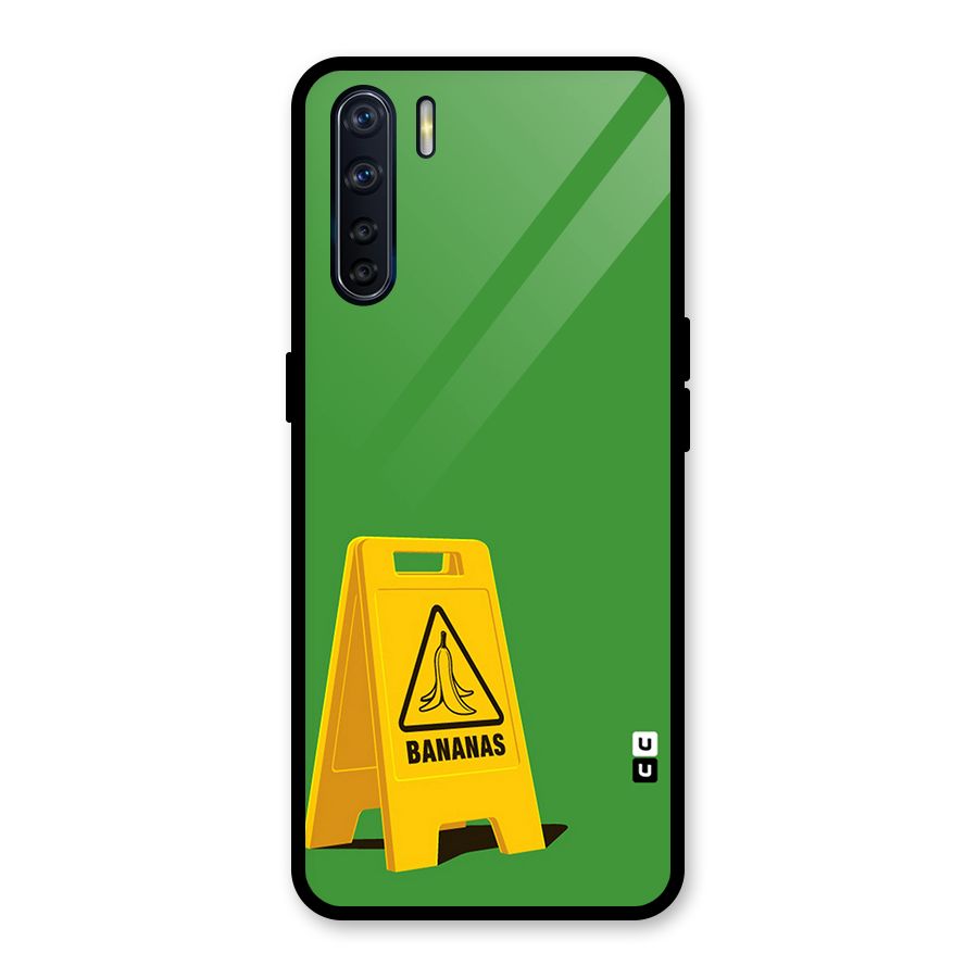 Simple Minimalist Bananas Glass Back Case for Oppo F15