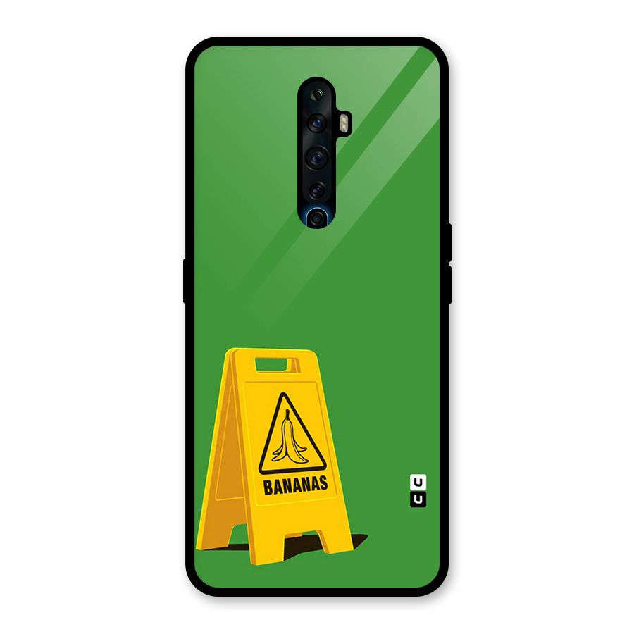 Simple Minimalist Bananas Glass Back Case for Oppo Reno2 F