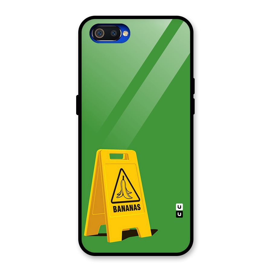 Simple Minimalist Bananas Glass Back Case for Realme C2