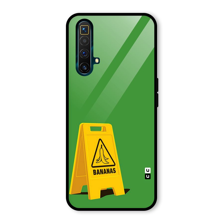 Simple Minimalist Bananas Glass Back Case for Realme X3