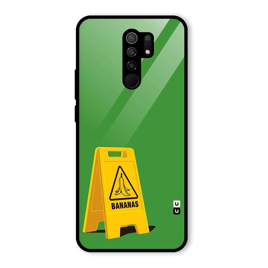 Simple Minimalist Bananas Glass Back Case for Redmi 9 Prime