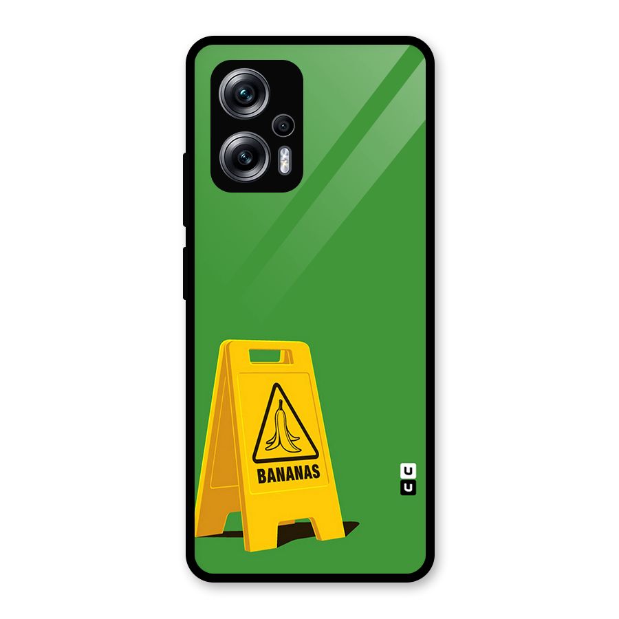Simple Minimalist Bananas Glass Back Case for Redmi K50i