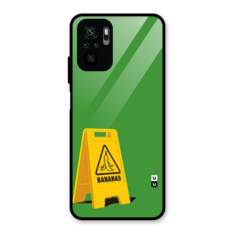 Simple Minimalist Bananas Glass Back Case for Redmi Note 10S
