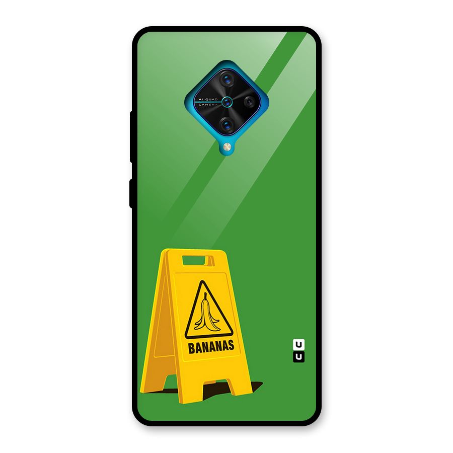 Simple Minimalist Bananas Glass Back Case for Vivo S1 Pro