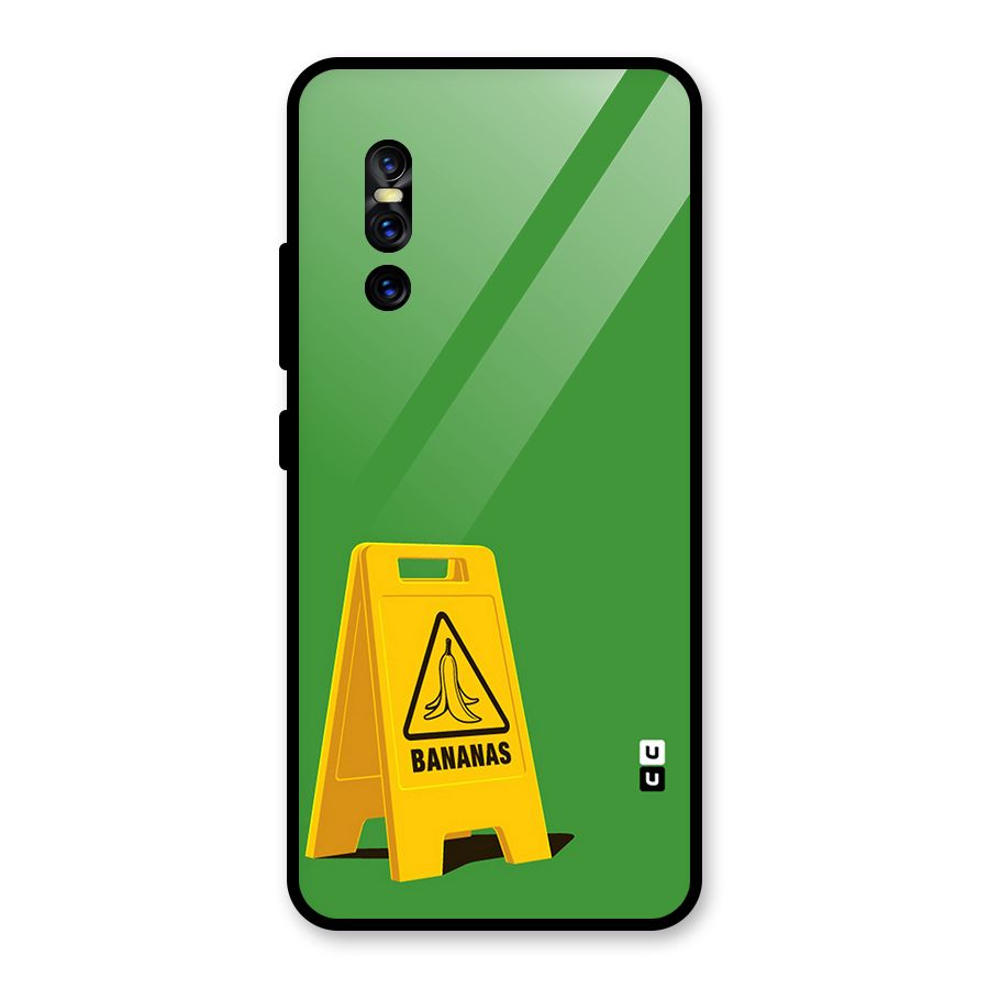 Simple Minimalist Bananas Glass Back Case for Vivo V15 Pro