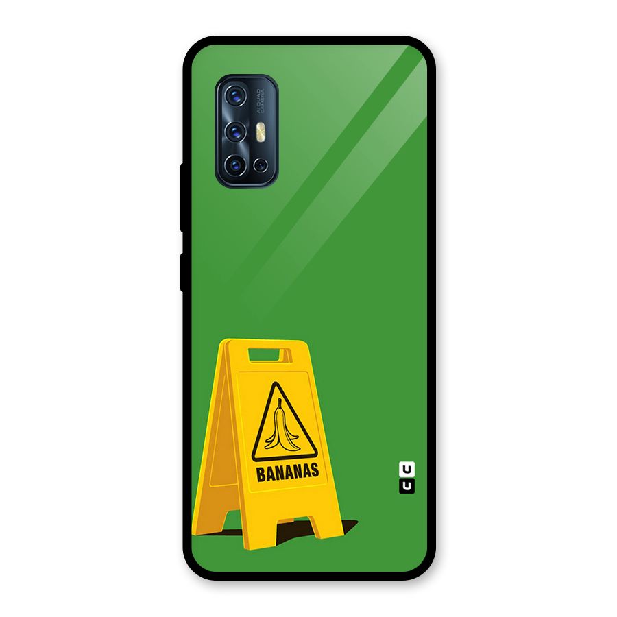 Simple Minimalist Bananas Glass Back Case for Vivo V17