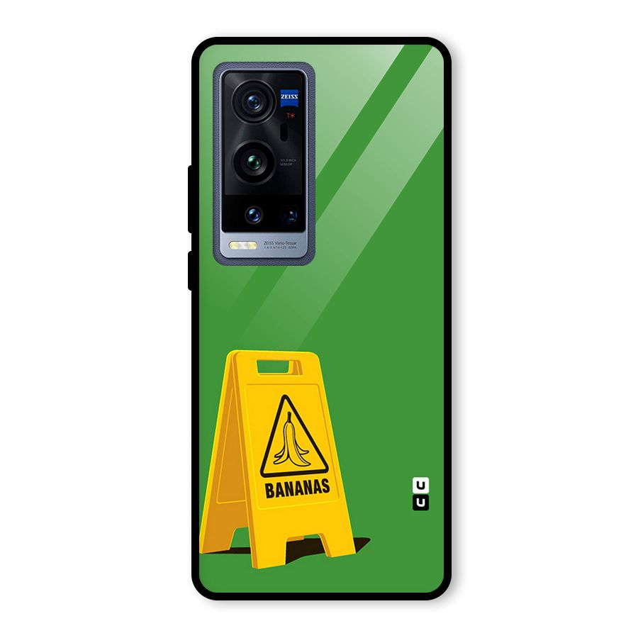 Simple Minimalist Bananas Glass Back Case for Vivo X60 Pro Plus