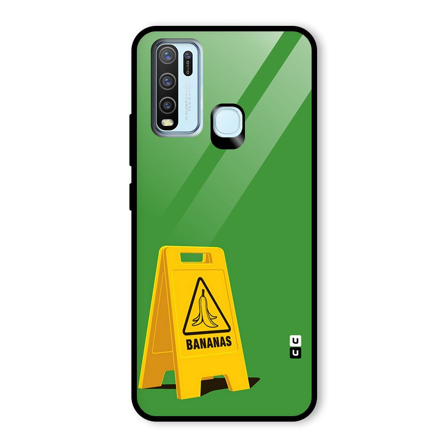 Simple Minimalist Bananas Glass Back Case for Vivo Y30