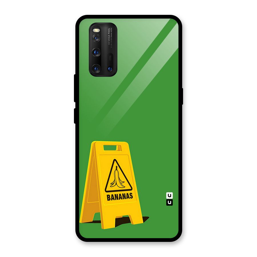 Simple Minimalist Bananas Glass Back Case for Vivo iQOO 3