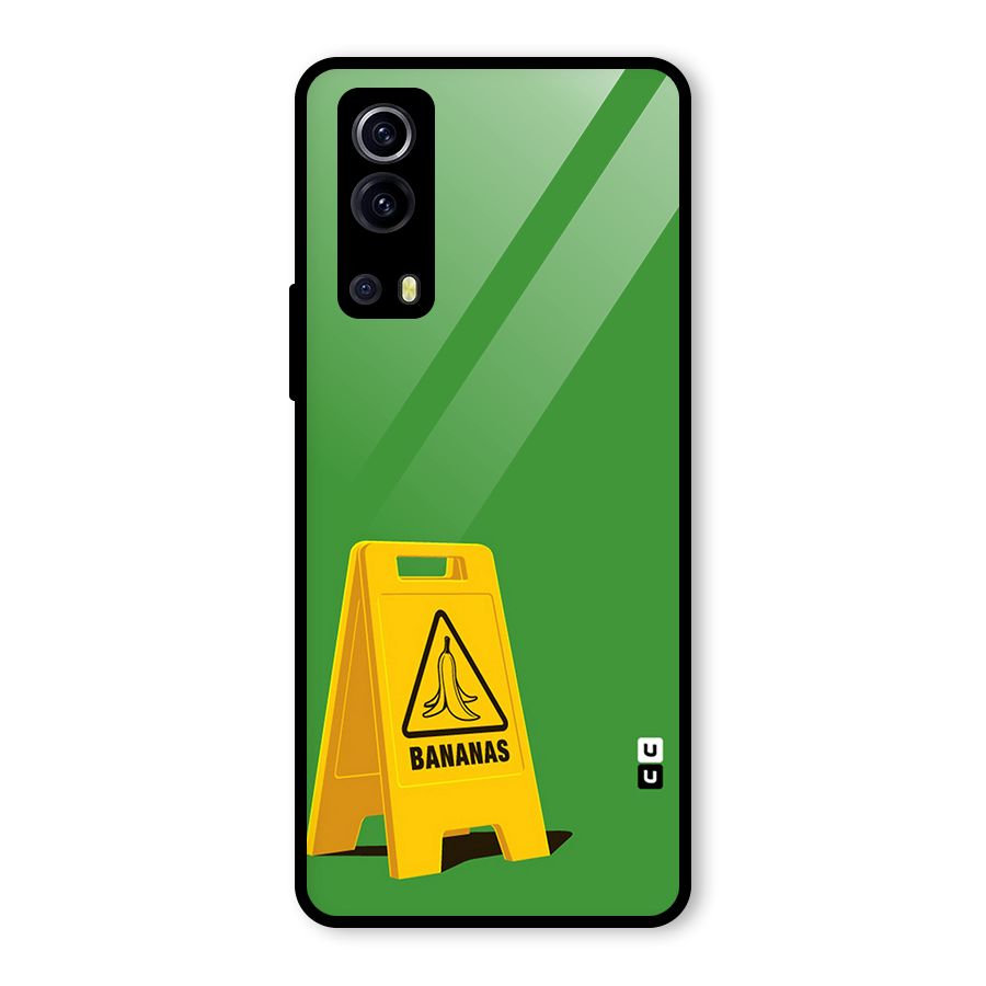 Simple Minimalist Bananas Glass Back Case for Vivo iQOO Z3