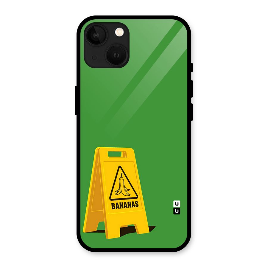 Simple Minimalist Bananas Glass Back Case for iPhone 13