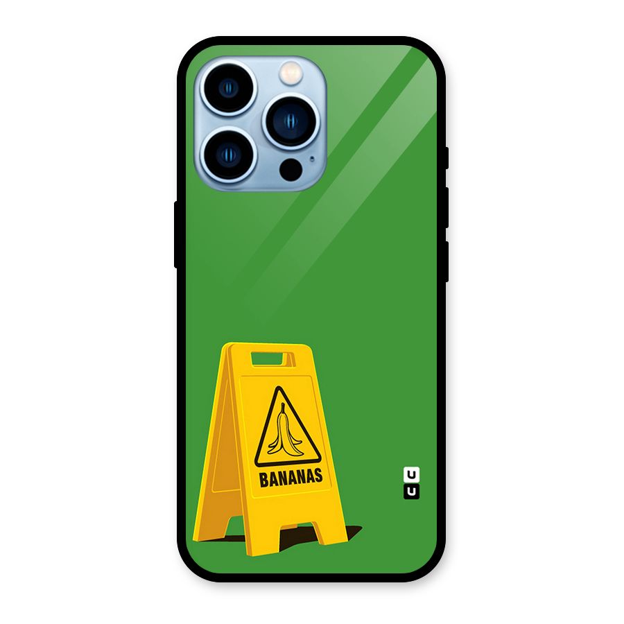 Simple Minimalist Bananas Glass Back Case for iPhone 13 Pro