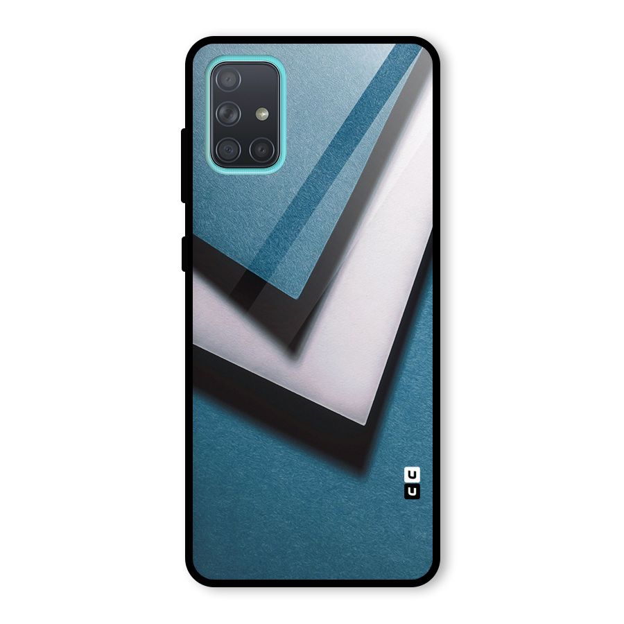 Simple Right Tick Glass Back Case for Galaxy A71