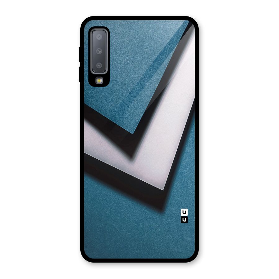 Simple Right Tick Glass Back Case for Galaxy A7 (2018)