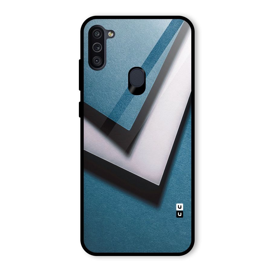 Simple Right Tick Glass Back Case for Galaxy M11