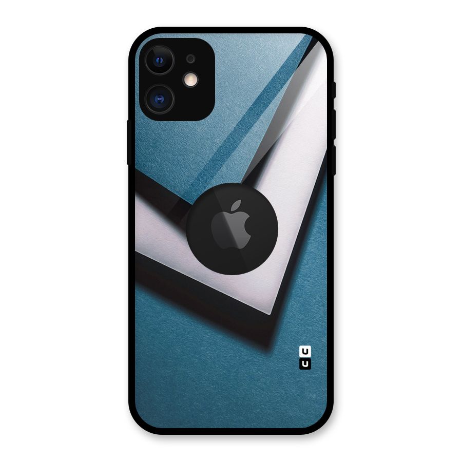 Simple Right Tick Glass Back Case for iPhone 11 Logo Cut