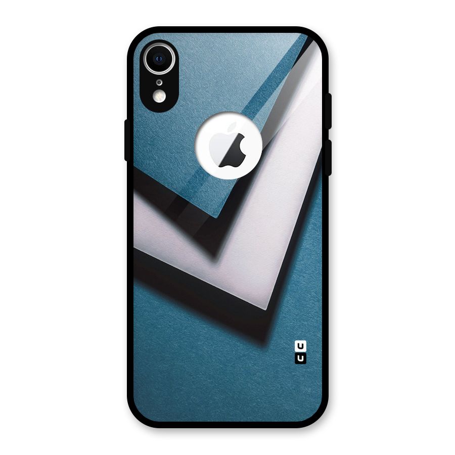 Simple Right Tick Glass Back Case for iPhone XR Logo Cut