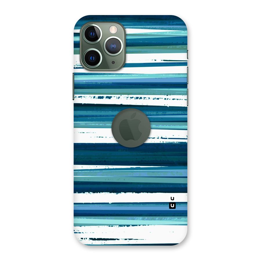 Simple Soothing Lines Back Case for iPhone 11 Pro Logo  Cut