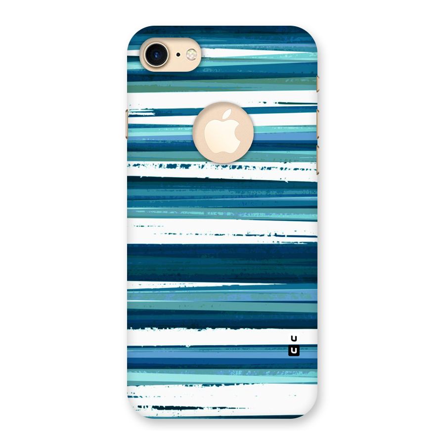 Simple Soothing Lines Back Case for iPhone 7 Logo Cut