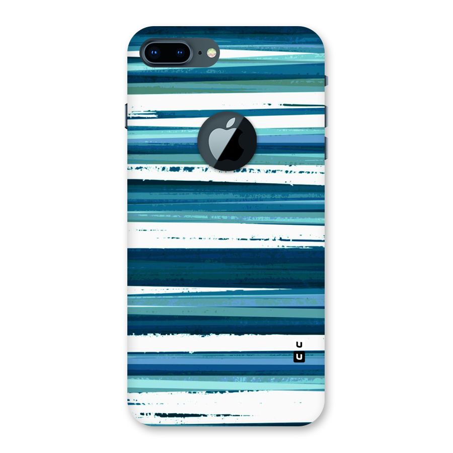Simple Soothing Lines Back Case for iPhone 7 Plus Logo Cut