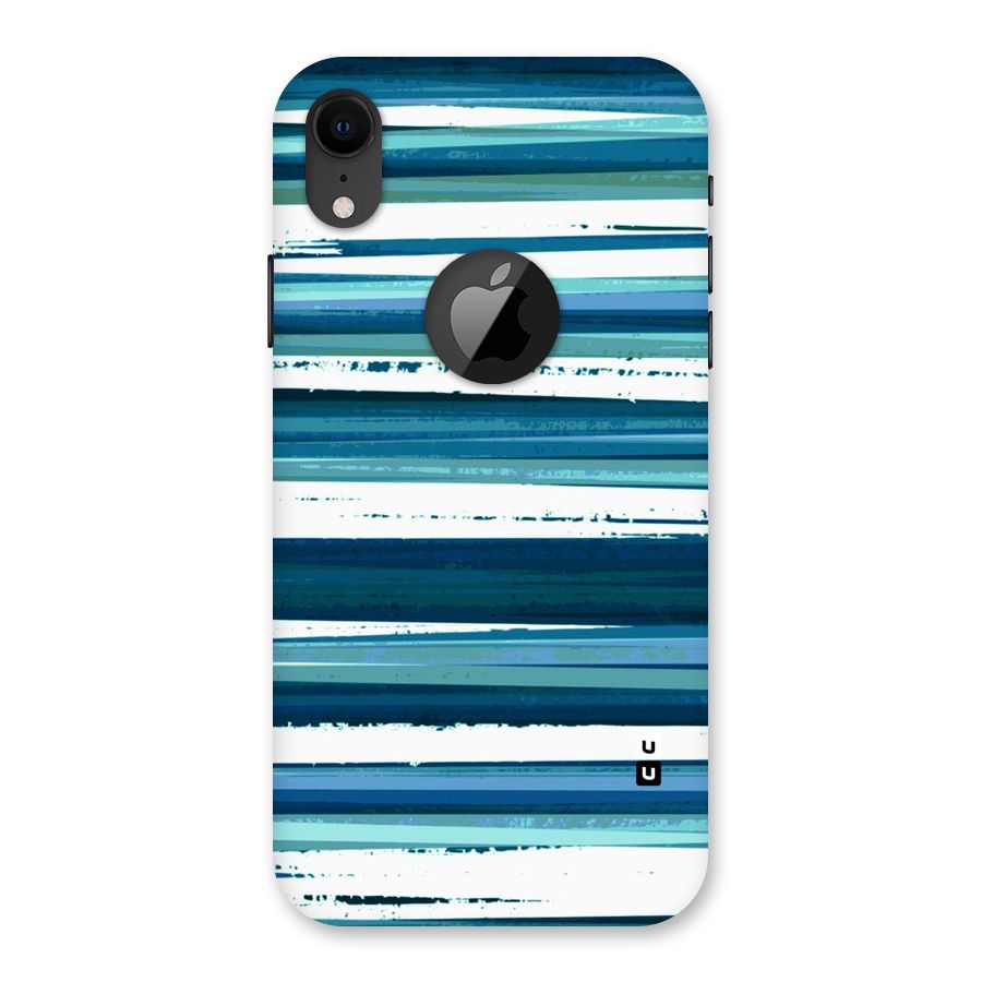 Simple Soothing Lines Back Case for iPhone XR Logo Cut