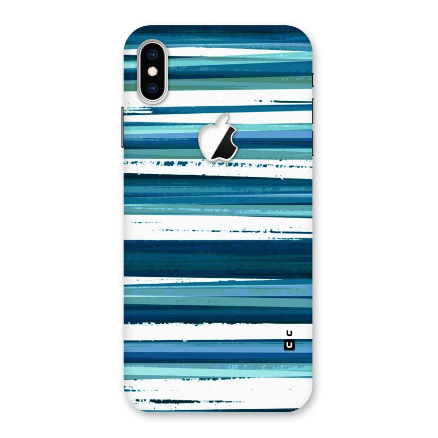 Simple Soothing Lines Back Case for iPhone XS Max Apple Cut