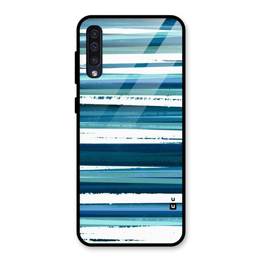 Simple Soothing Lines Glass Back Case for Galaxy A30s