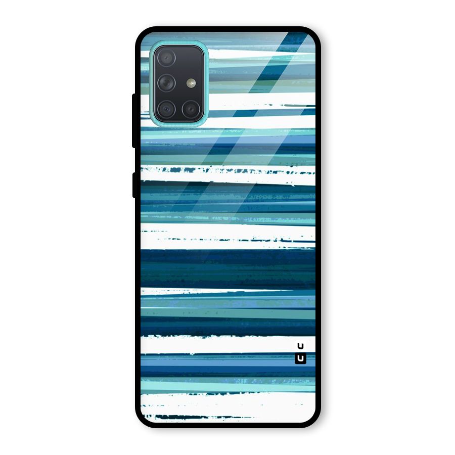 Simple Soothing Lines Glass Back Case for Galaxy A71