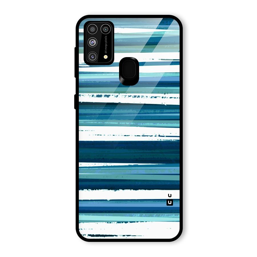 Simple Soothing Lines Glass Back Case for Galaxy F41
