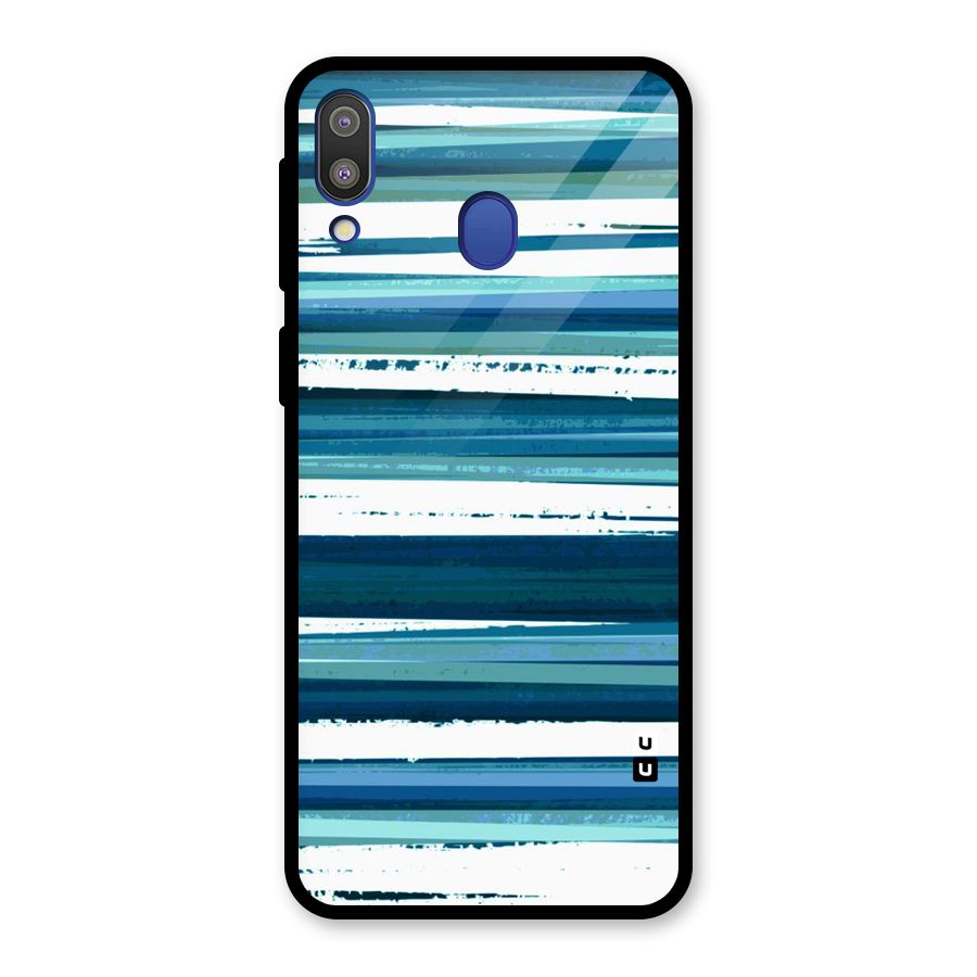Simple Soothing Lines Glass Back Case for Galaxy M20