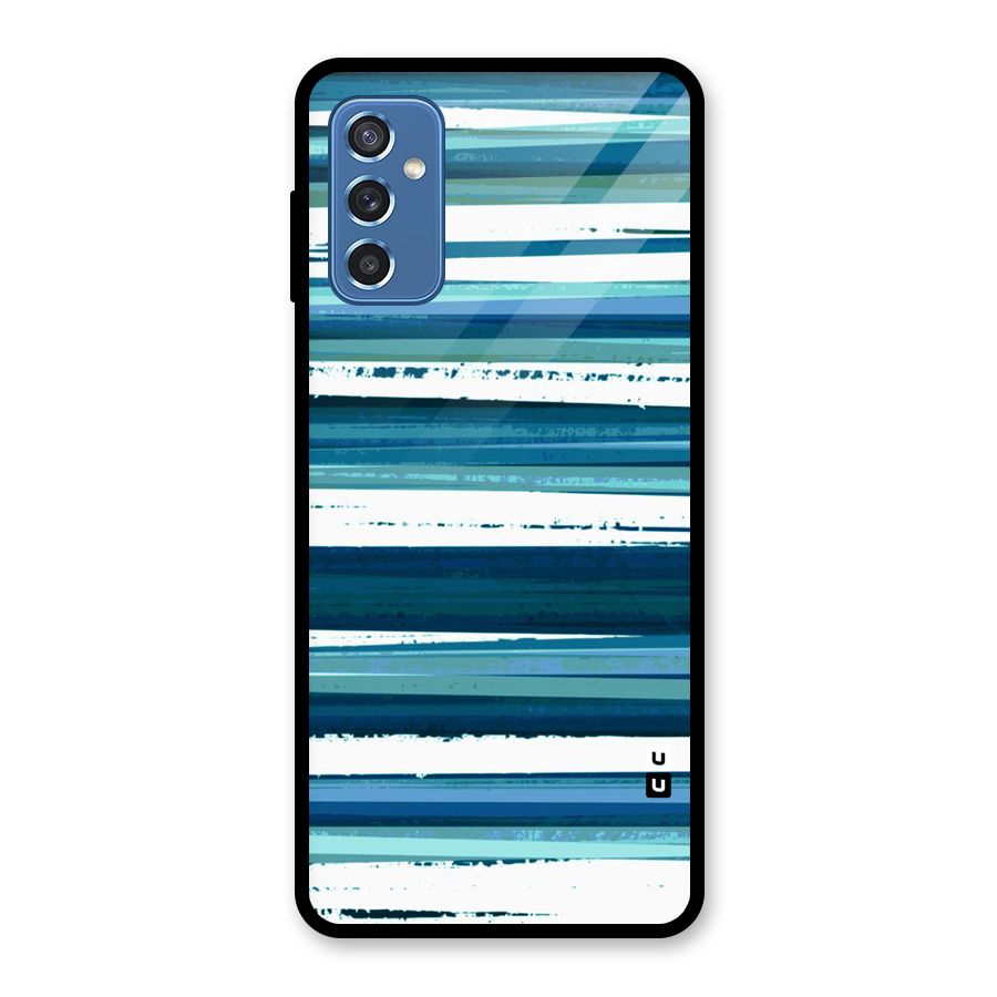 Simple Soothing Lines Glass Back Case for Galaxy M52 5G