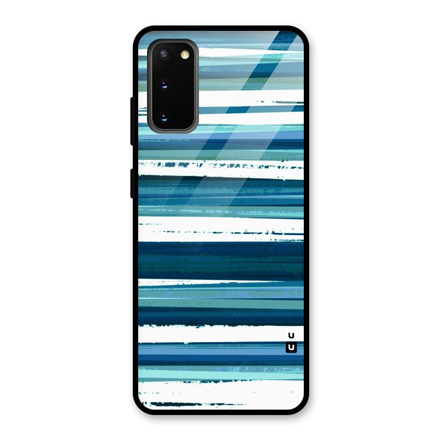 Simple Soothing Lines Glass Back Case for Galaxy S20