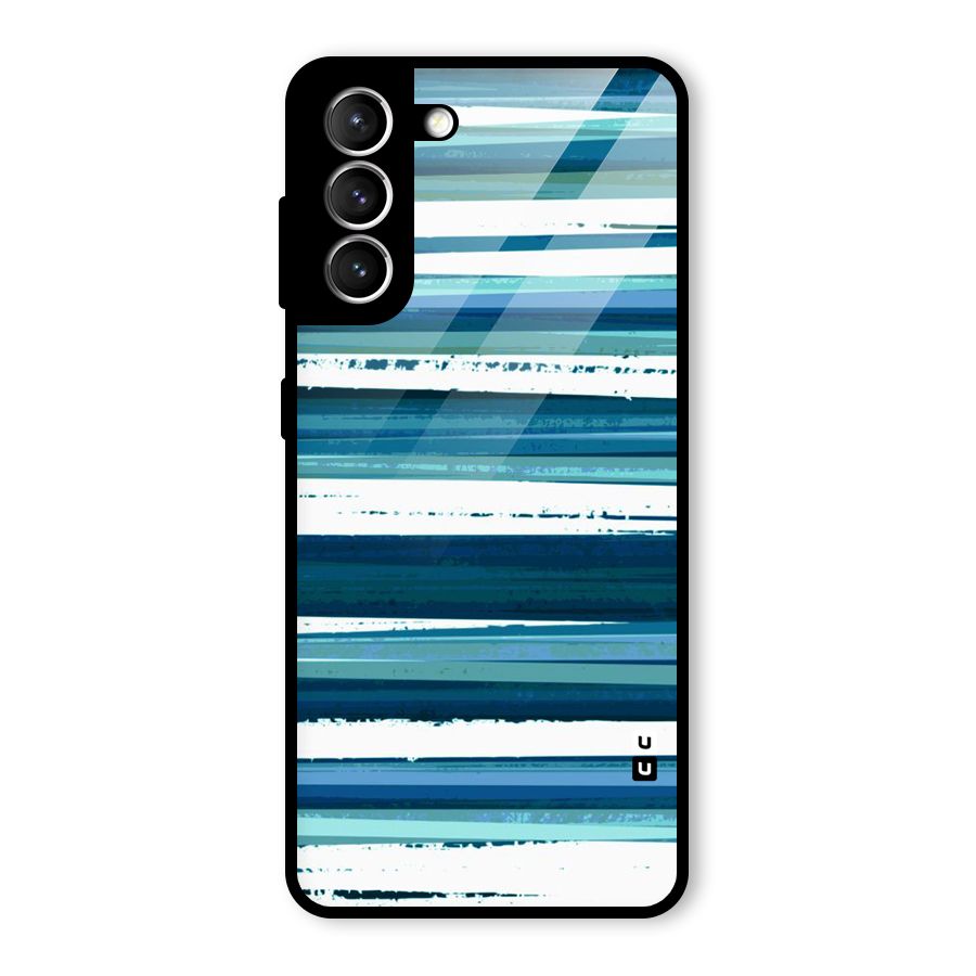 Simple Soothing Lines Glass Back Case for Galaxy S21 5G