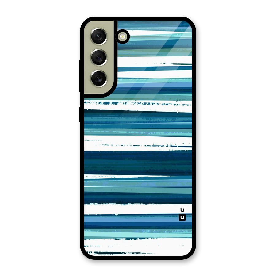 Simple Soothing Lines Glass Back Case for Galaxy S21 FE 5G