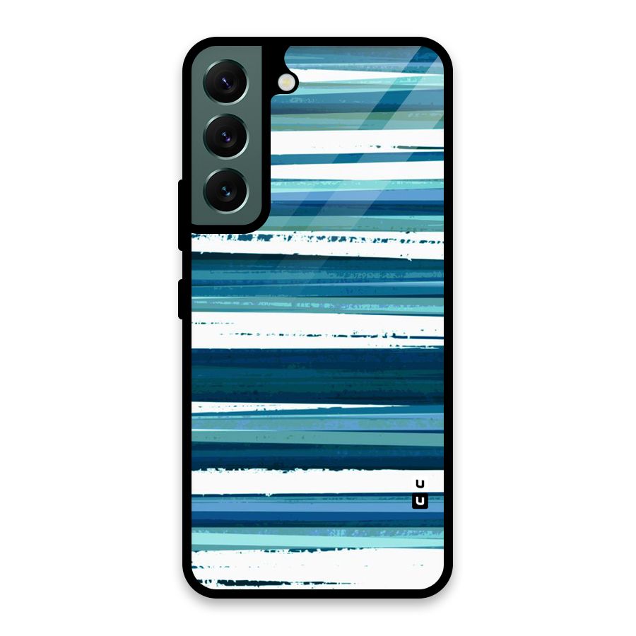 Simple Soothing Lines Glass Back Case for Galaxy S22 5G