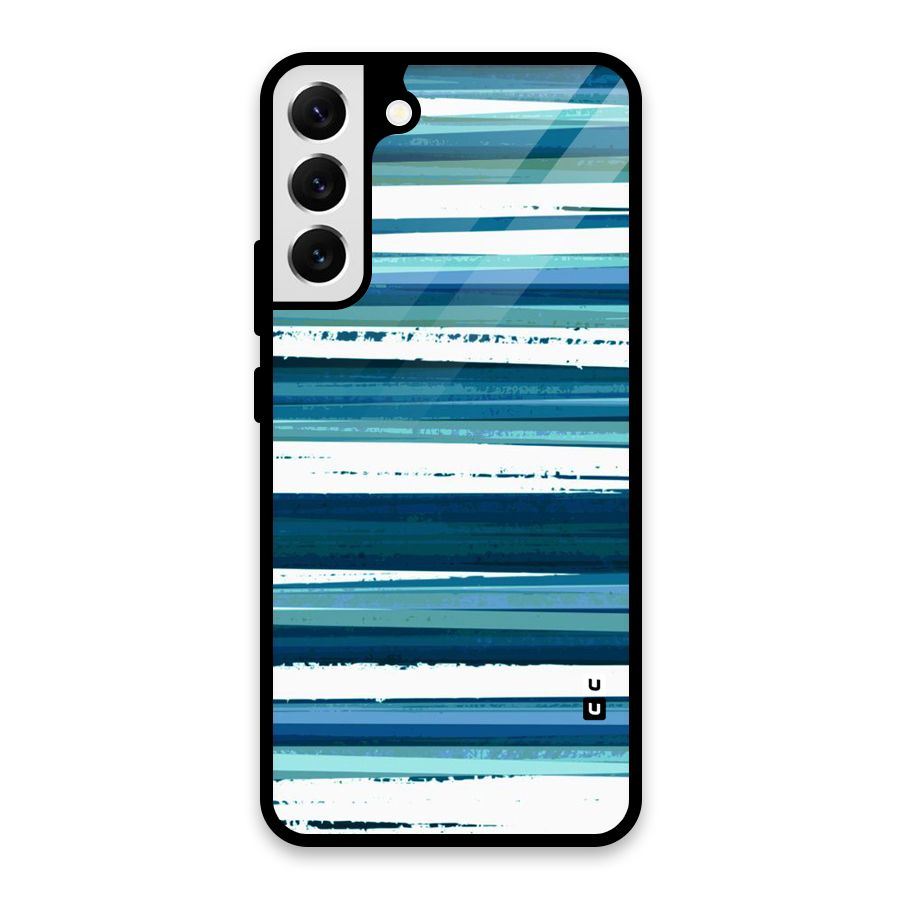 Simple Soothing Lines Glass Back Case for Galaxy S22 Plus 5G