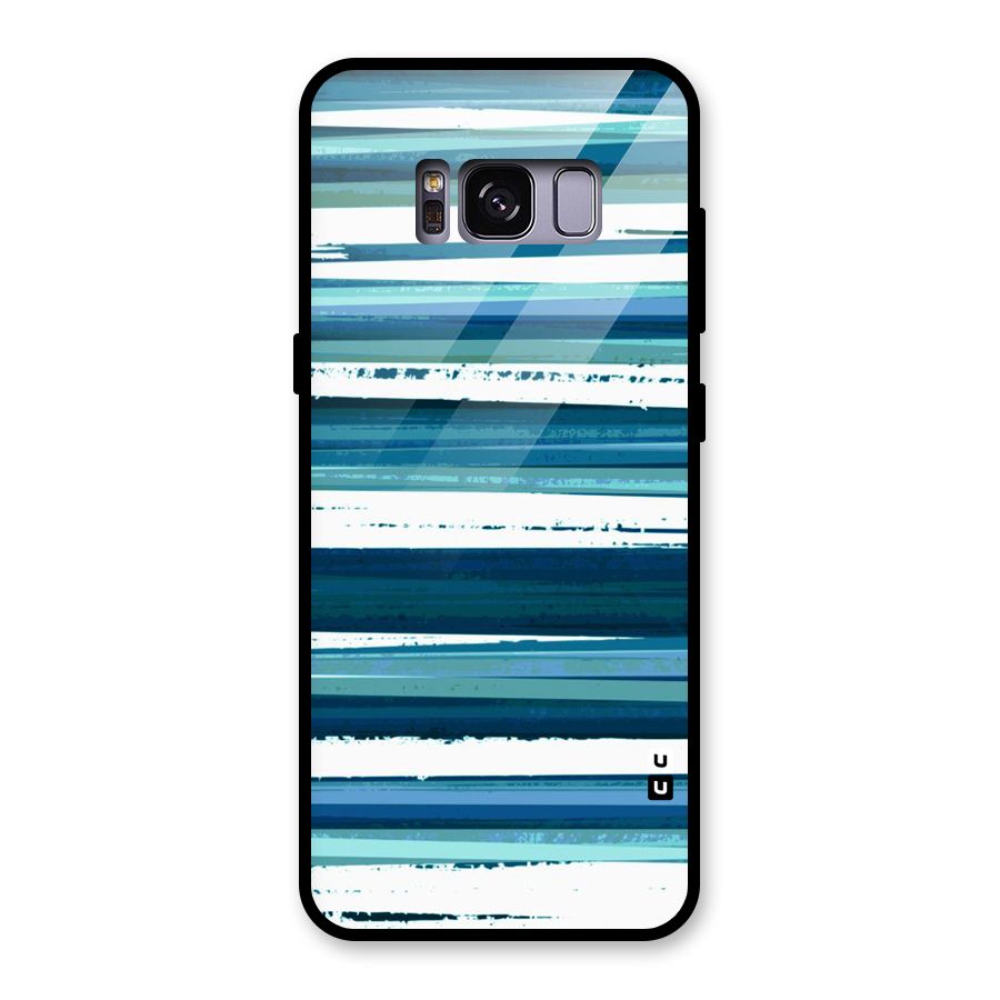 Simple Soothing Lines Glass Back Case for Galaxy S8