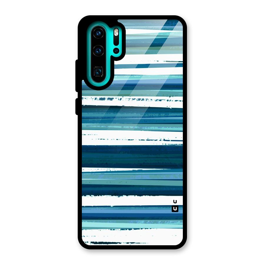 Simple Soothing Lines Glass Back Case for Huawei P30 Pro