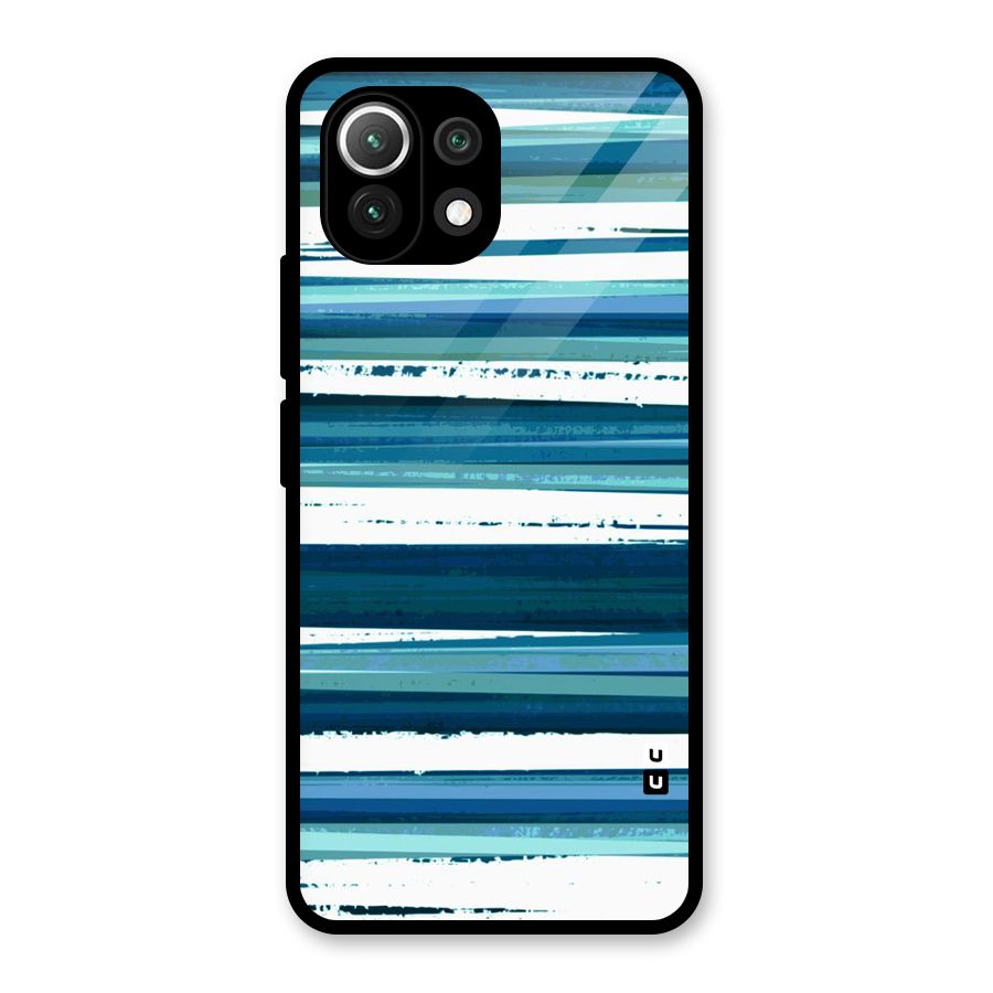 Simple Soothing Lines Glass Back Case for Mi 11 Lite